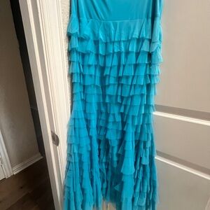 Elegant Blue Maxi Skirt